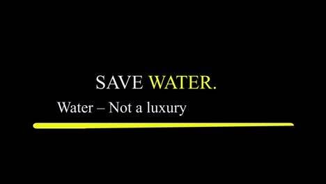 campaña de ahorro de agua - video gráfico de la campaña de agua