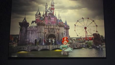 dark and creepy disney castle with ariel