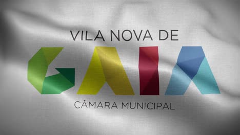 vila nova de gaia portugal flag loop background 4k