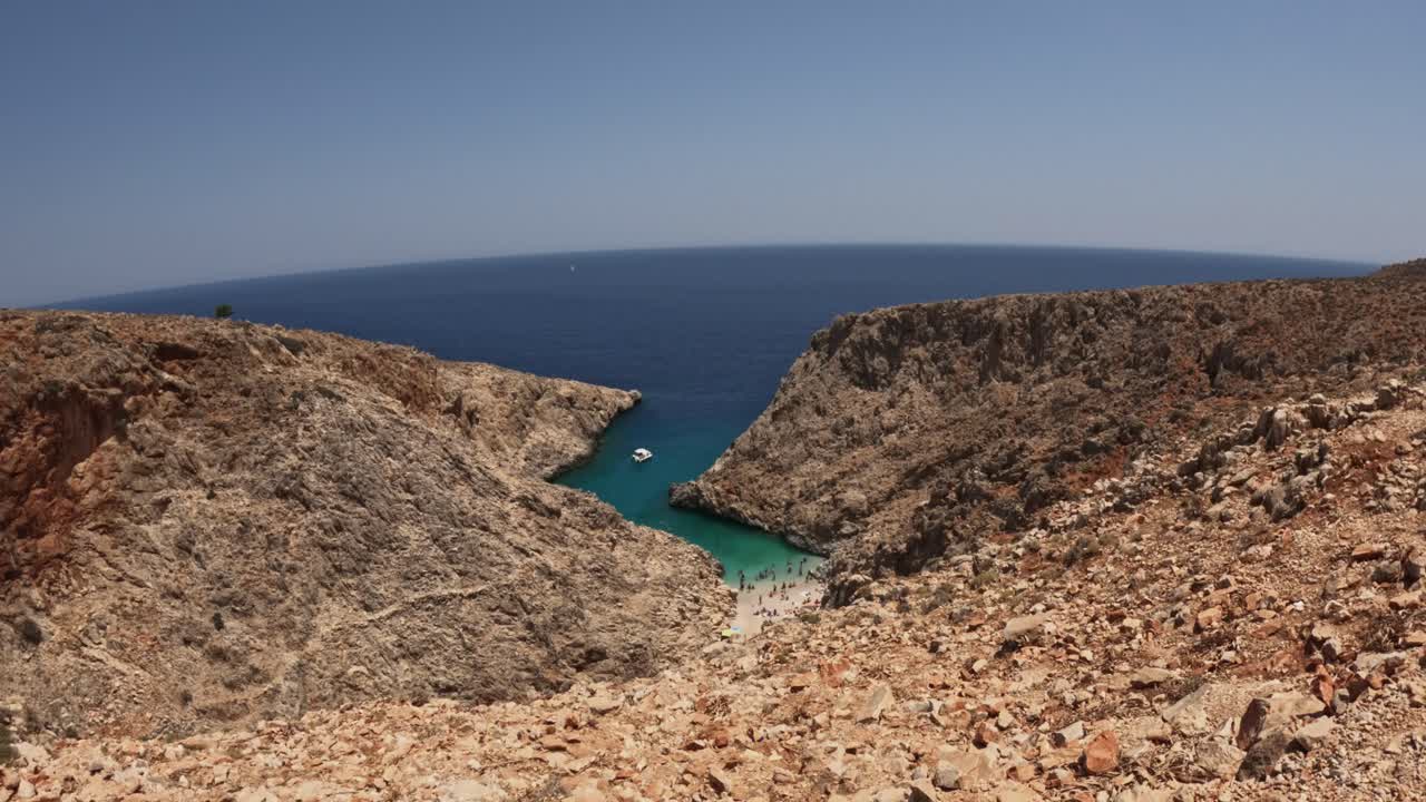 Tropical Seitan Limania Beach In Greece - Wide Shot
