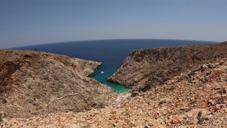 tropical seitan limania beach in greece - wide shot