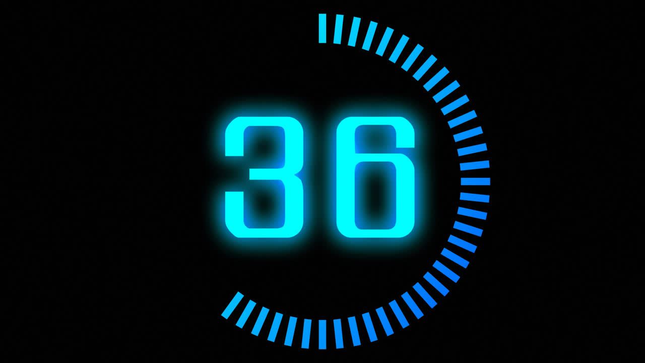 animación de la cuenta atrás. concepto de desafío.