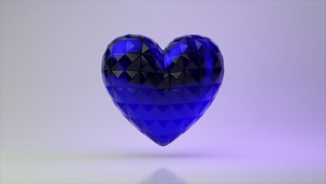 blue diamond heart