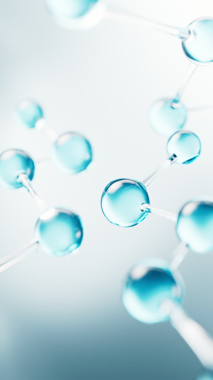 Transparent molecules background, 3d rendering