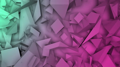 Motion-dark-green-and-pink-geometric-shapes-abstract-background