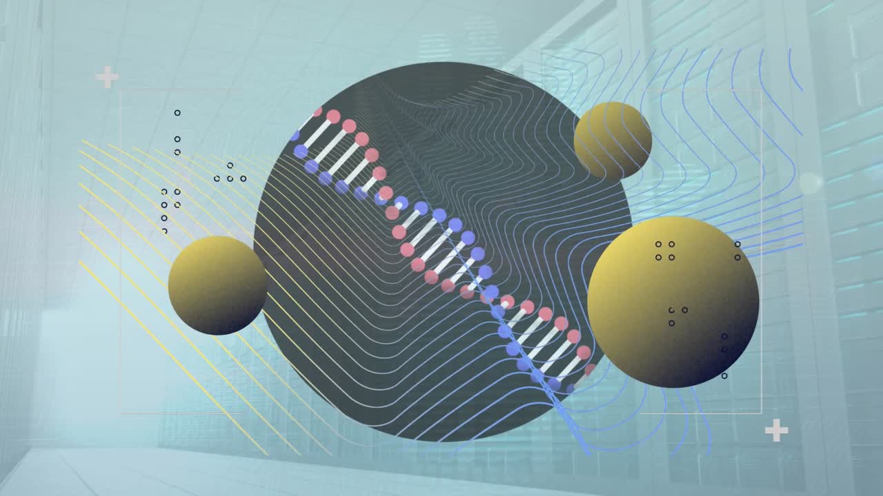 Animation of heart icons over heart virus greetings
