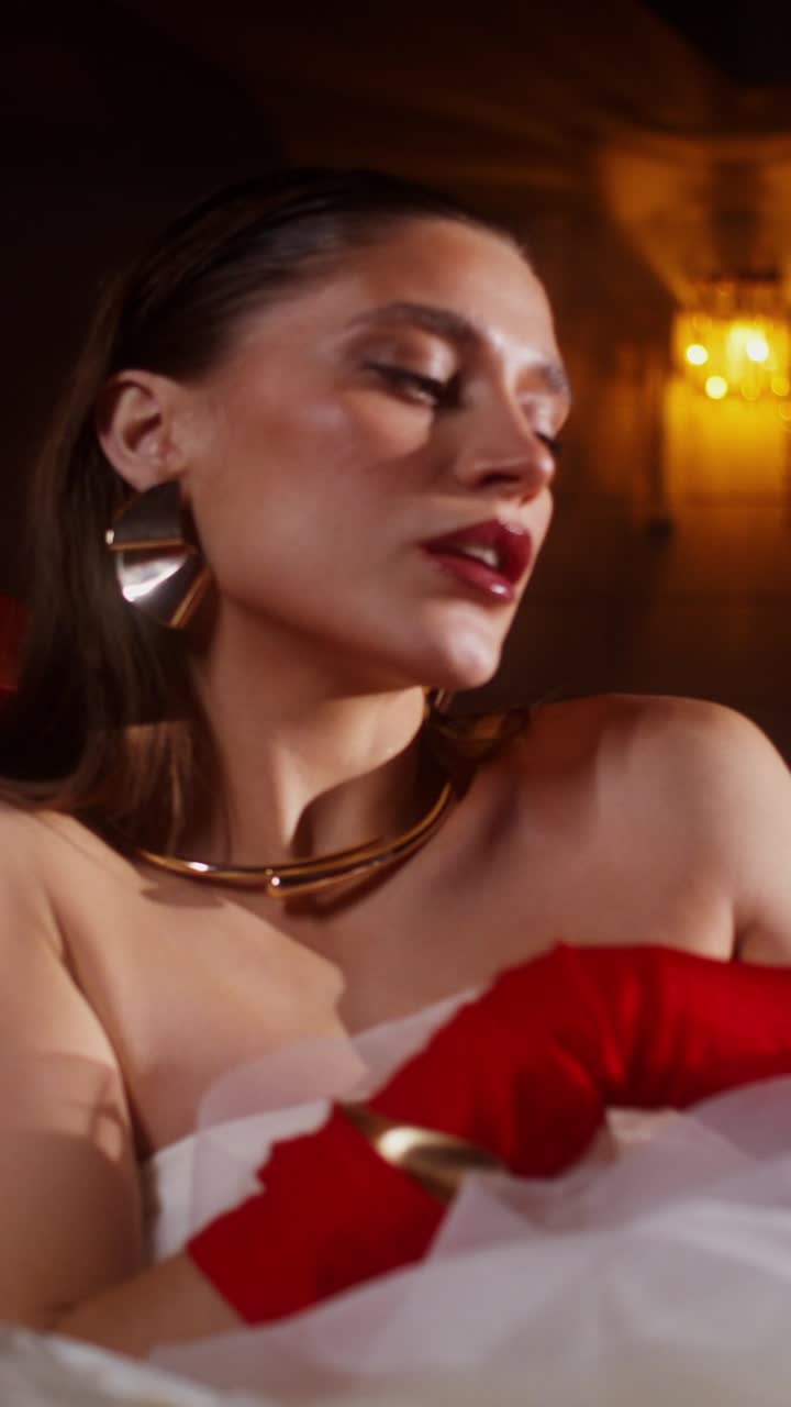 Stylish Woman in Profile