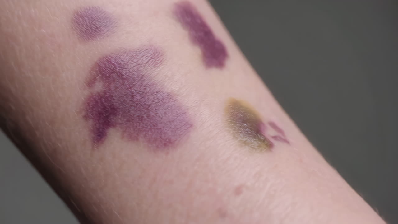 Skin Lesions and Bruises on Forearm