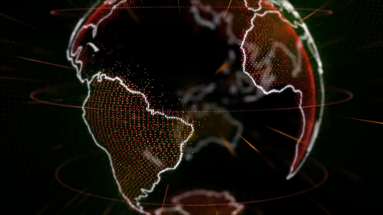imágenes de video de 4k de un globo que gira digitalmente