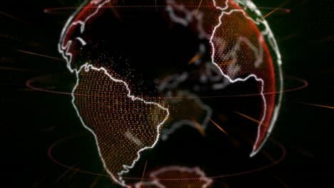 4k video footage of a digitally rotating globe