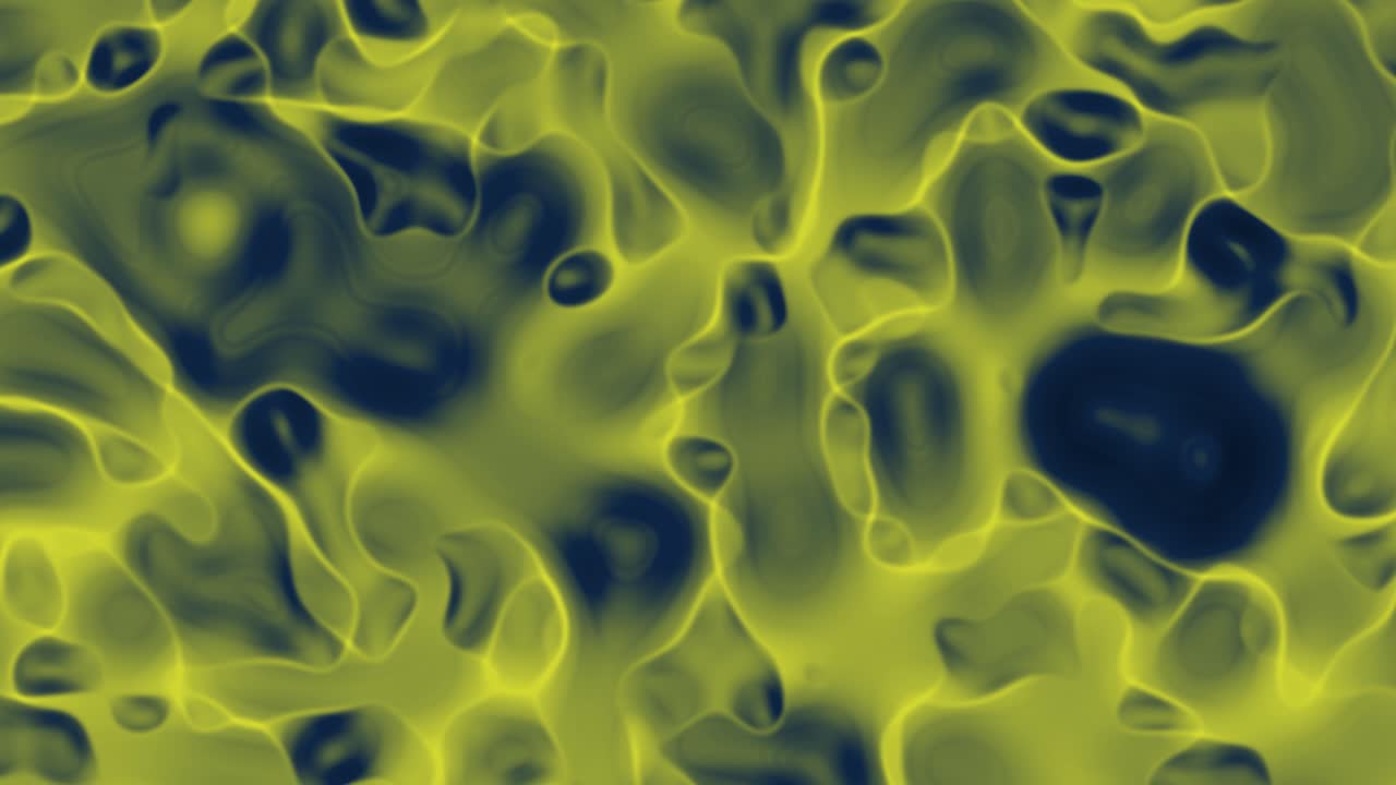 Loop continuo di movimento fluido astratto giallo-verde.