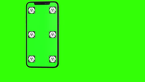 isolated smart phone with green screen