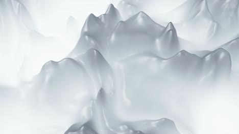 white foil covered shape flowing 3d render seamless loop animation