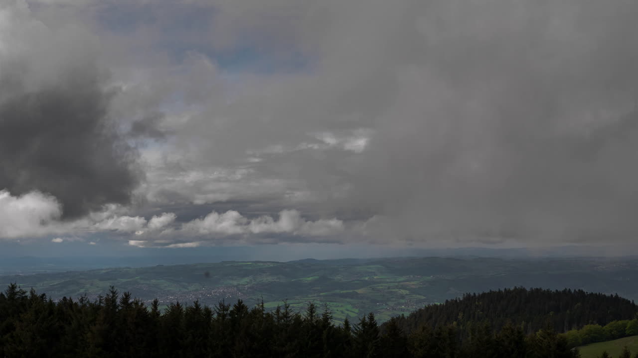 cloud time lapse in the Pilat regional natural park in France