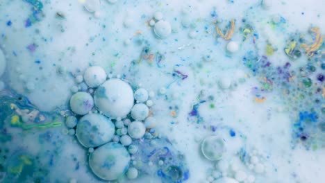 abstract liquid art with bubbles