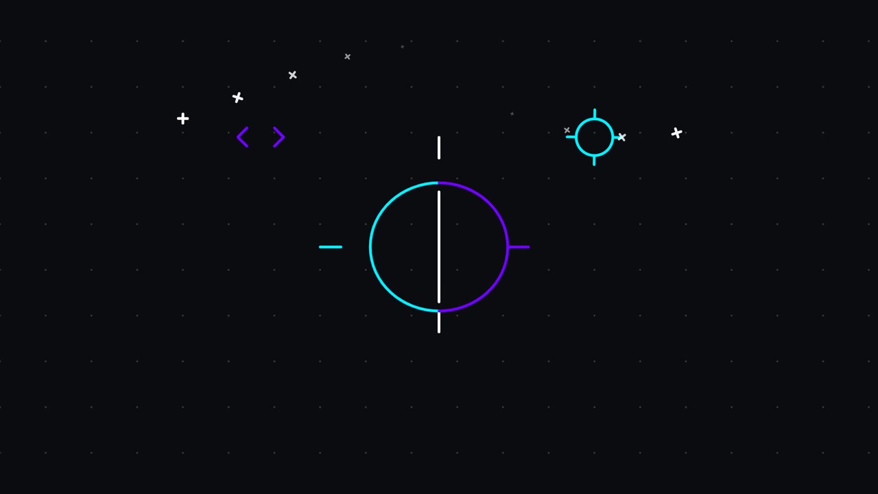 Abstract Motion Graphics with Geometric Shapes and Gradient Lines