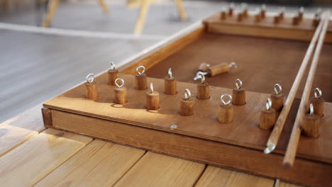 wooden peg game