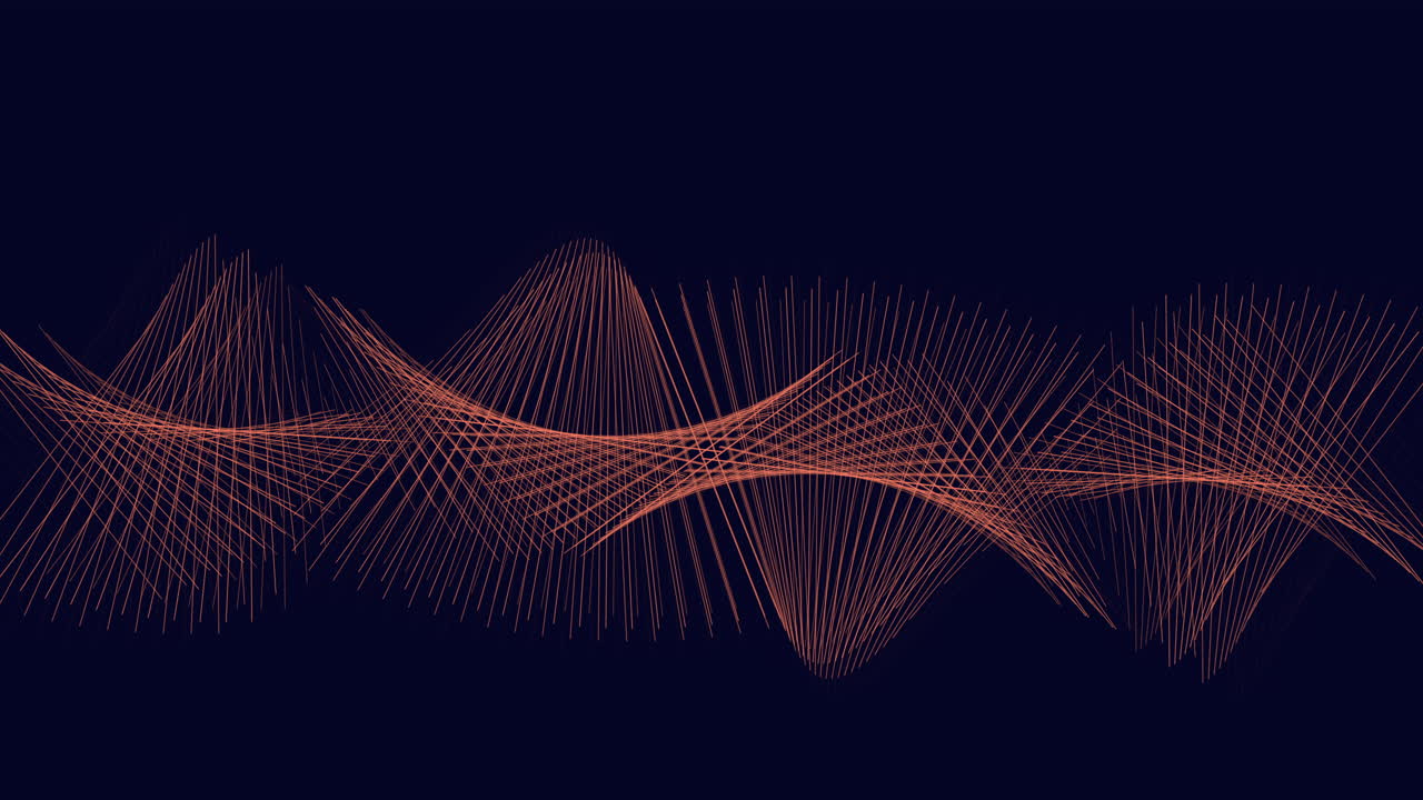 Orange zigzag sound wave representation