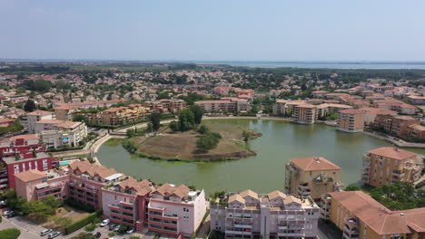 artificial-lake-canal-marina-Port-Ariane-and-residential-buildings-area-Lattes