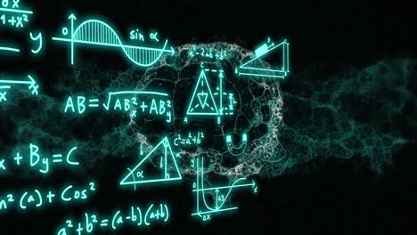 animation of human brain and mathematical data processing