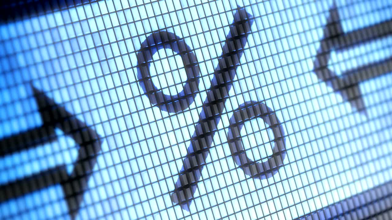 el icono del porcentaje en la pantalla. resolución de 4k. bucle.