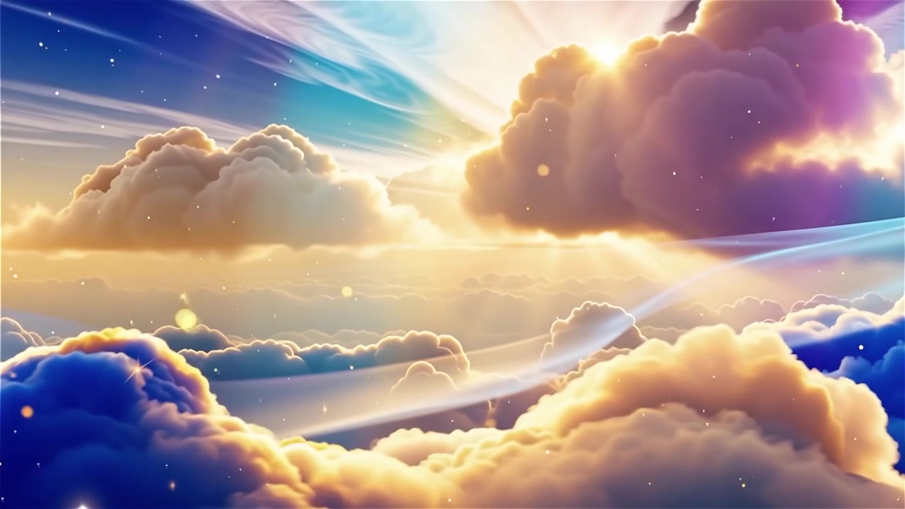 Christian Heavenly Light Worship Background