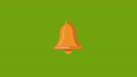 bell icon animation on the green screen background. 4k video. chroma key. useful for explainer video, website, greeting cards, apps, and social media posts