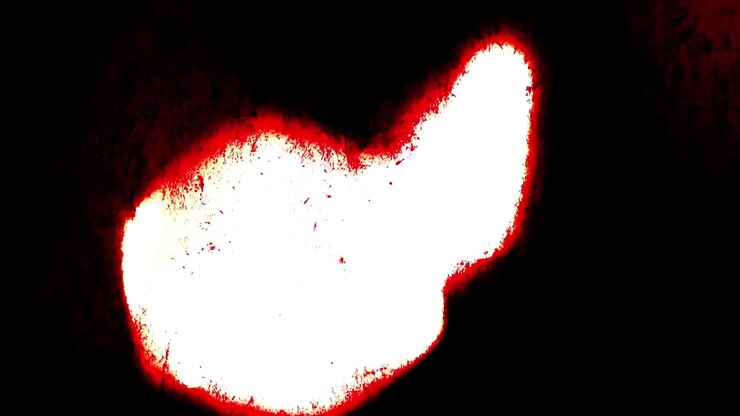Effetto di transizione astratto bruciatura pellicola con fughe di luce rosse e bianche