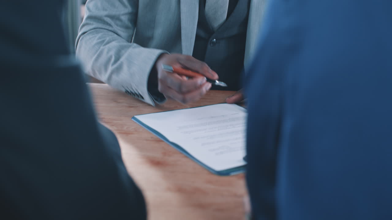 Business Meeting and Contract Signing