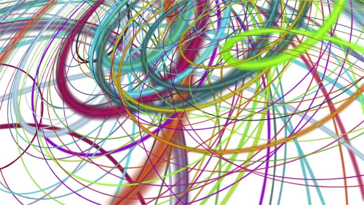 Fantastic animation with stripe wave object in slow motion, 4096x2304 loop 4K