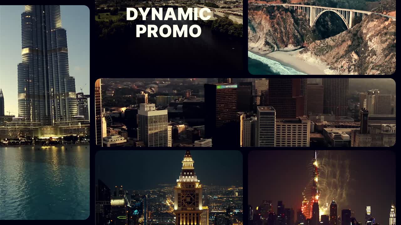Intro con schermo diviso per confronti tra immagini doppi e intro video creativi