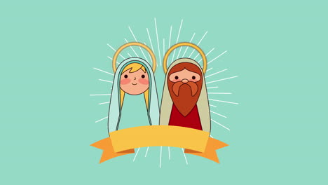 saint joseph and mary manger characters