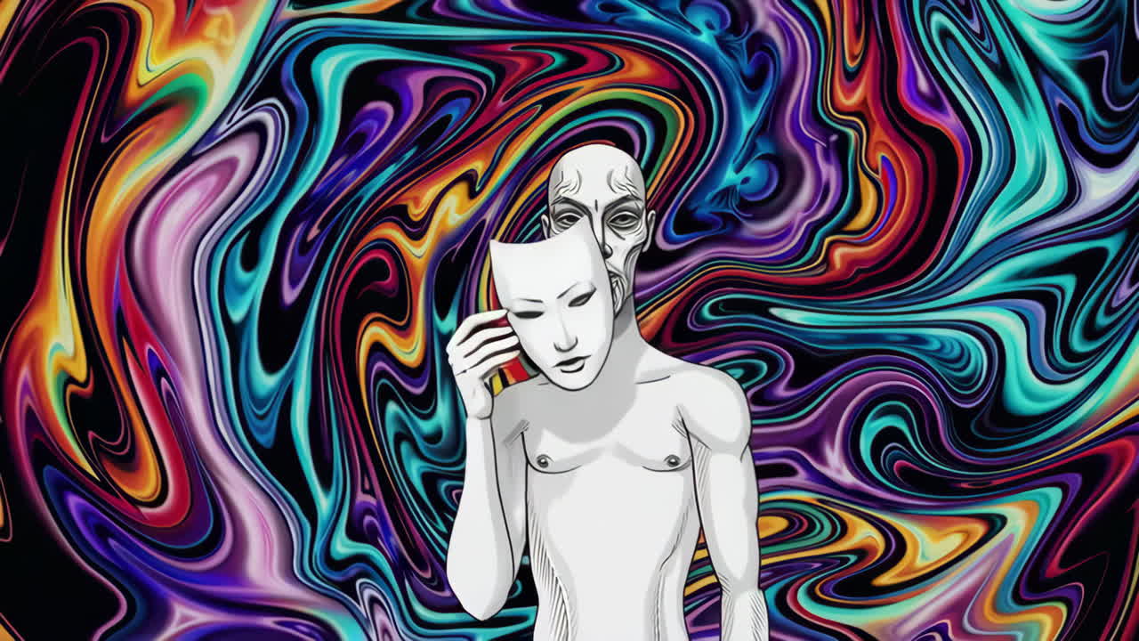 The Masked Self in a Psychedelic Swirl