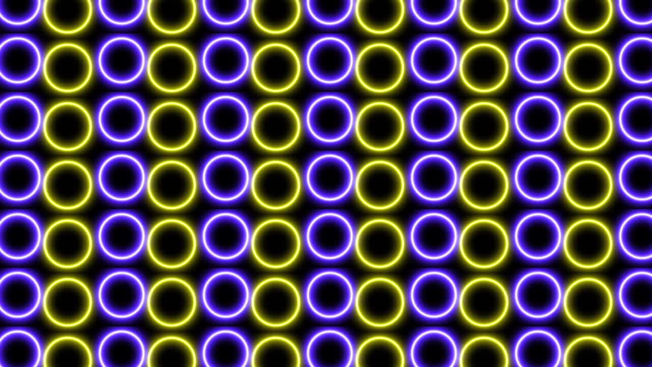 Animazione in loop di linee e barre al neon astratte e creative