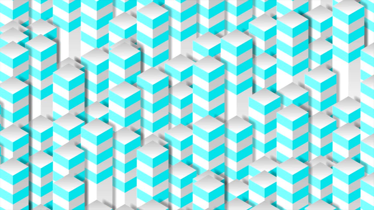 Bright 3d geometric tech columns abstract video animation