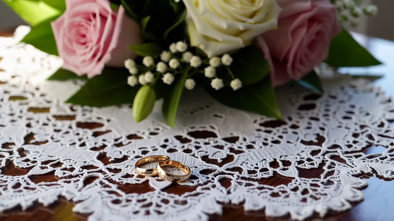 Wedding Rings on Lace