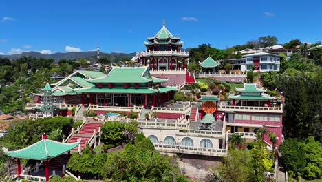 drone footage of the cebu taoist temple in the philippines