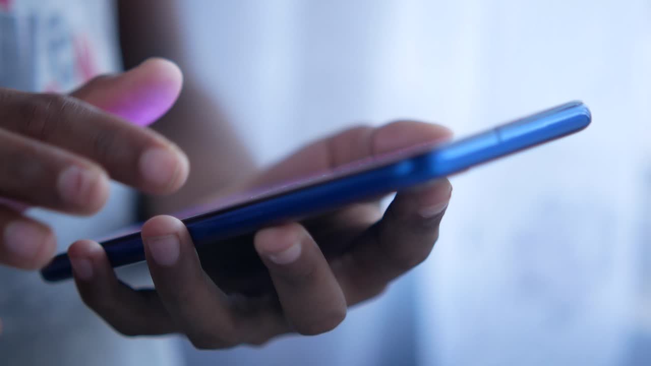 Person using a smartphone