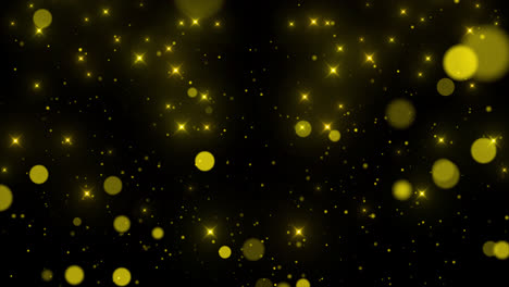 Bokeh-Leuchtende-Bunte-Partikel.-Schimmernde,-Glitzernde-Partikel-Loop-Animation-Mit-Schwarzem-Hintergrund