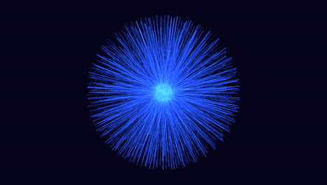 Striking blue lightning bolt on black background