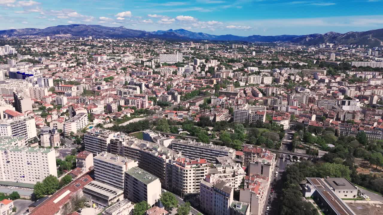 Fly over Marseille on a nice day