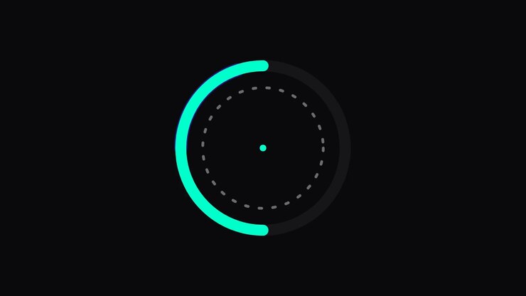Abstract Circular Loading Animation with Rotating Progress Bar