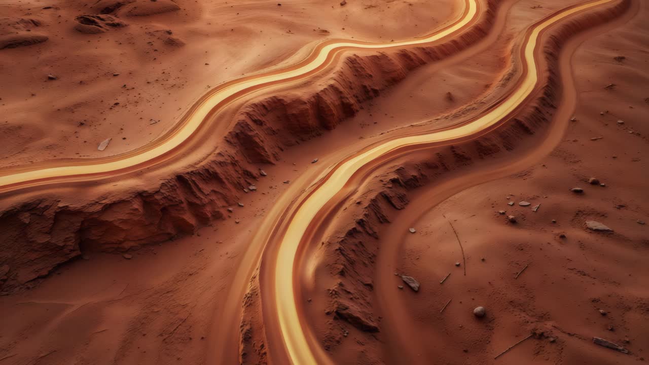 Desert Canyon Aerial View