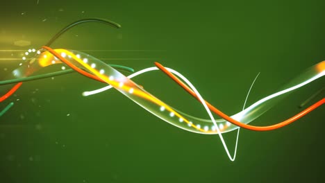 green twisted lines seamless loop 3d render animation