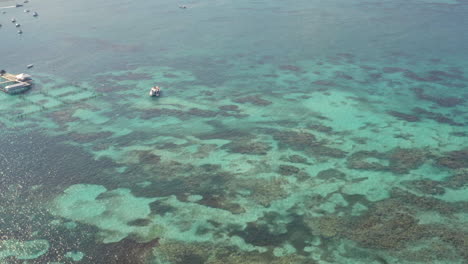 Dolphin-explorer-and-boats-in-shallow-coastal-sea-waters-of-Punta-Cana