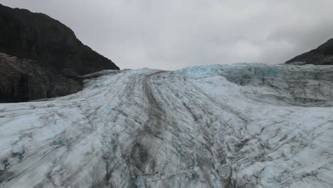 icy glacier aerial climate video