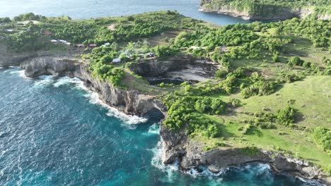 coastline with a hidden beach - broken beach nusa penida island