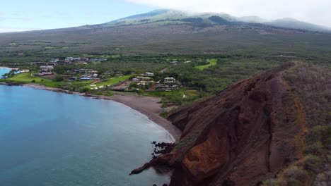 a 4k aerial view of a beautiful south maui beach, maui county, hawaii