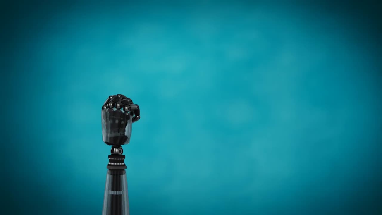 animación de la mano robótica