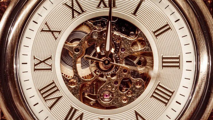 Close up on vintage clock